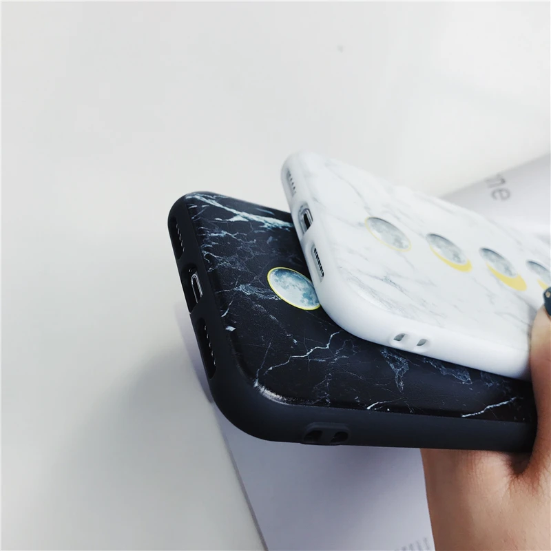 Совершенно новый мягкий чехол с рисунком Луны для iPhone 11 11Pro 11ProMax X Xs XR XsMax 8Plus 8 7Plus 7 6