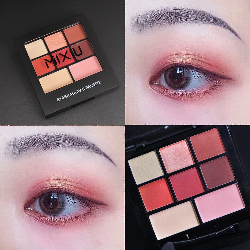 8 цветов Тени для век лоток макияж устойчивые к поту тени Палитра 4 вида красота