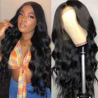 30 inch 13x4 lace frontal human hair wigs body wave brazilian lace front wigs for black women remy hair