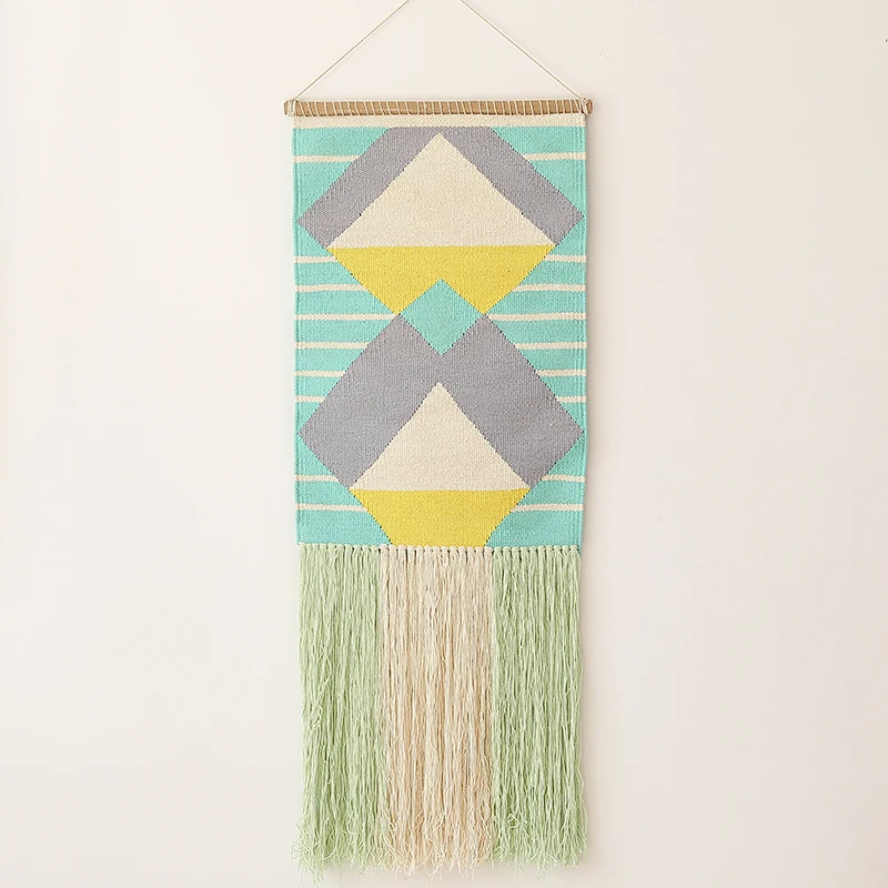 Ins бахрома скандинавский ручной тканый настенный гобелен кисточка для