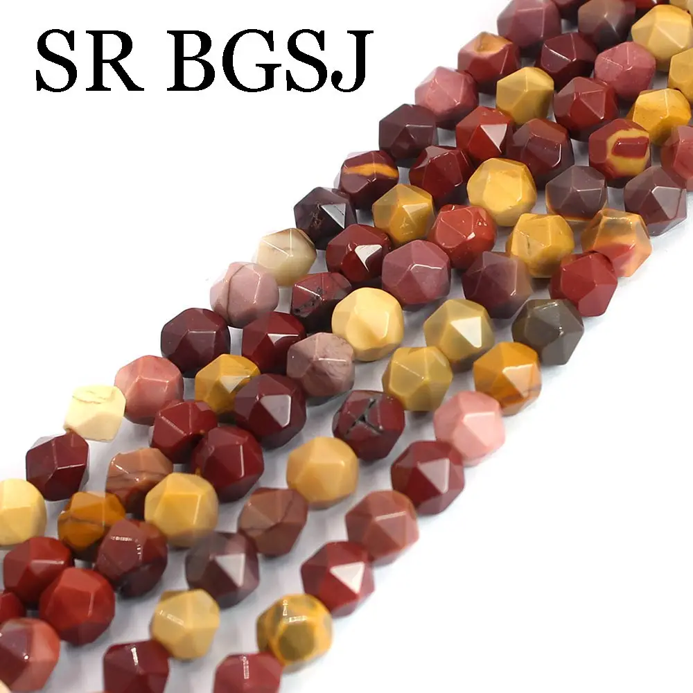 

Free Shipping 8mm Faceted Round Polygonal Mookaite Jaspers Natural Stone Gems Beads Strand 15"