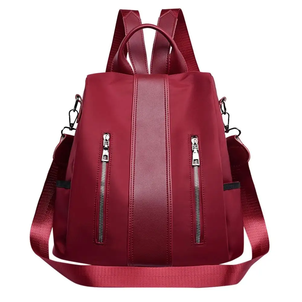 Женская сумка рюкзак на плечо модный однотонный нейлоновый Многофункциональный