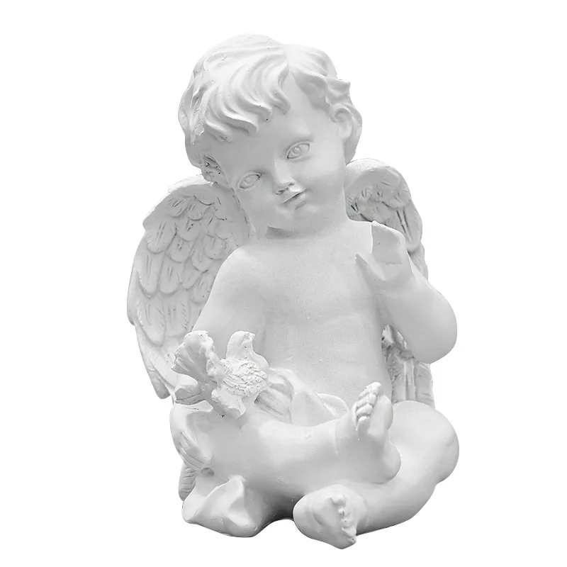 Украшение дома портреты бюст ребенок Ангел мини гипсовая статуя микеланжело