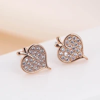 de138 fashion refined grace noble 4a zircon peach stud earrings girlfriend gift party banquet woman jewelry earrings 2021
