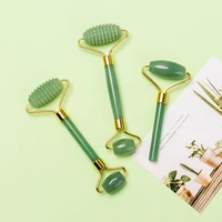 natural dongling jade facial massage roller serrated jade facial beauty roller to improve the fine lines of the face beauty skin