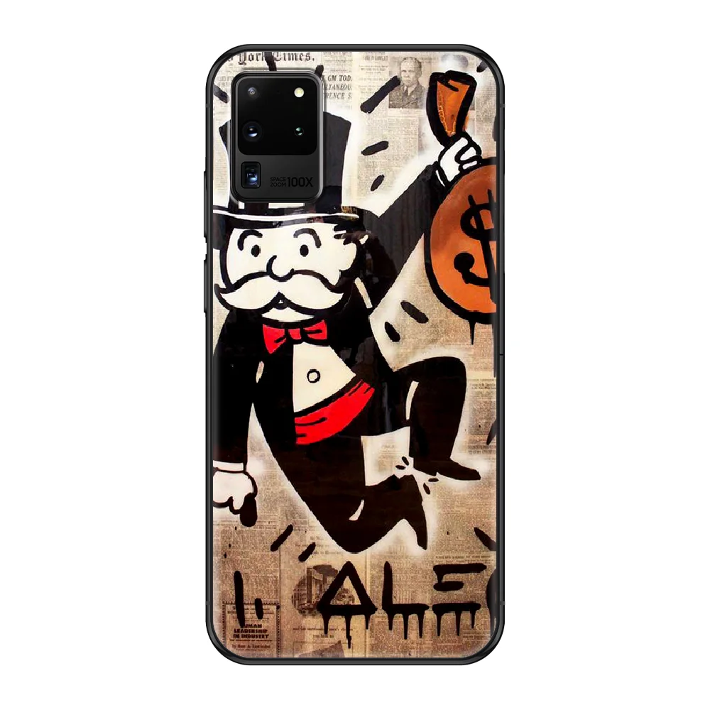 

Cartoon Dollar Monopol Weiche Phone case For Samsung Galaxy S 3 4 5 6 7 8 9 10 E Plus Lite Edge black art Etui silicone hoesjes