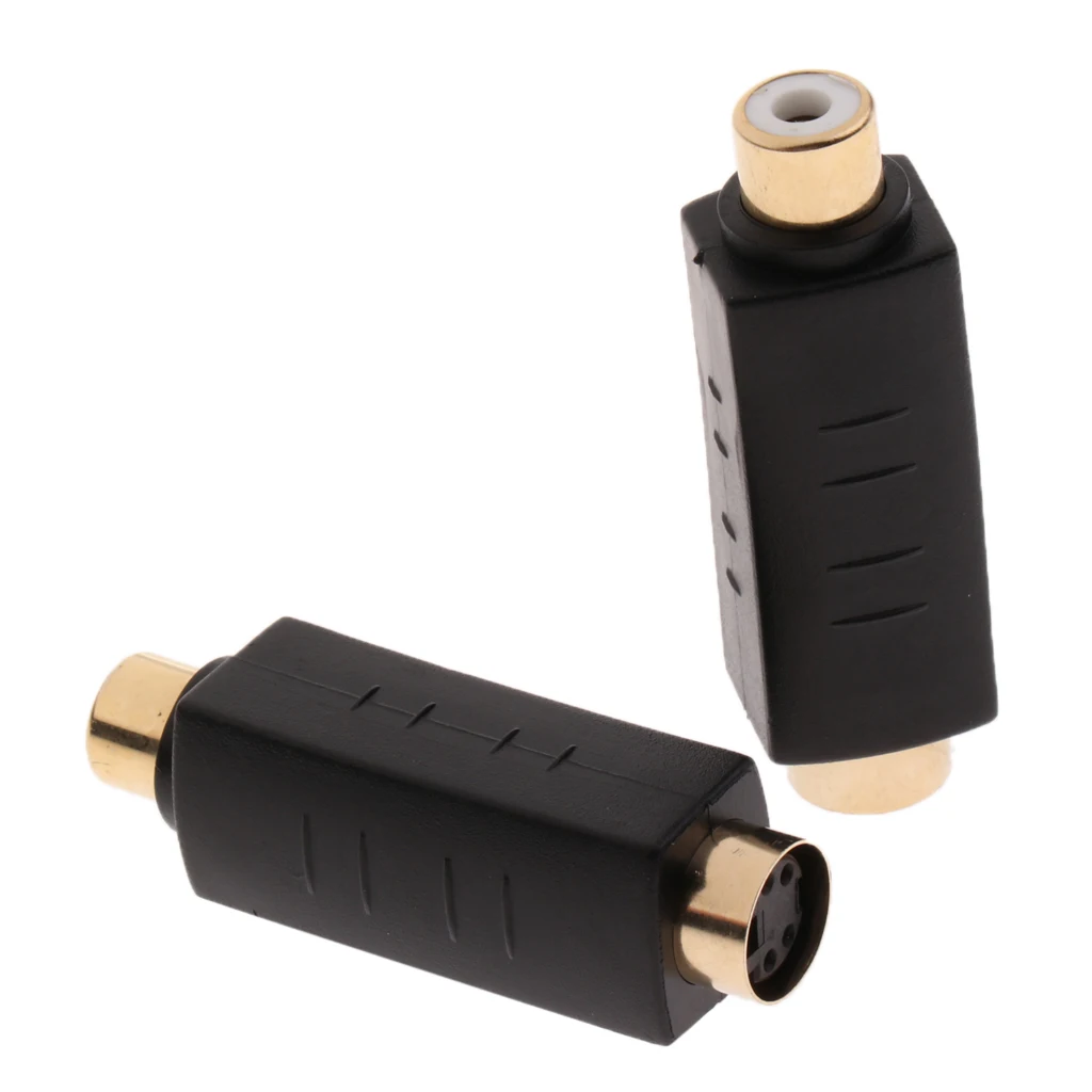 

RCA Female Video to S-Video Female BI-Directional Adapter Connector(2 Pcs)