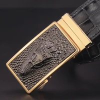 high quality crocodile pattern automatic buckle leather belt mens luxury designer brand belt fashion ceinture homme