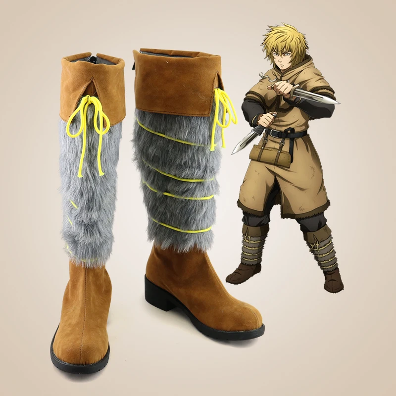 

Anime Vinland Saga Cosplay Thorfinn Viking Pirate Boot Costume Shoes