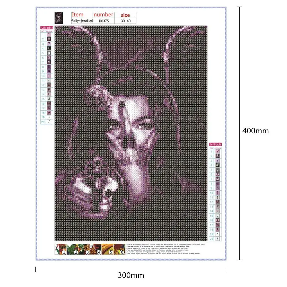 

5D DIY Full Drill Diamond Painting Skull Beauty Cross Stitch Embroidery Rhinestones Mosaic Kits Home Wall Decor Wall Paste 2021