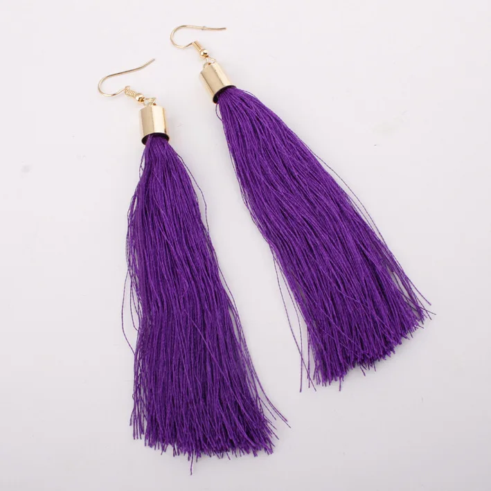 Нация ветер ткань серьги ручной работы кисточки ушные крючки оригинальные