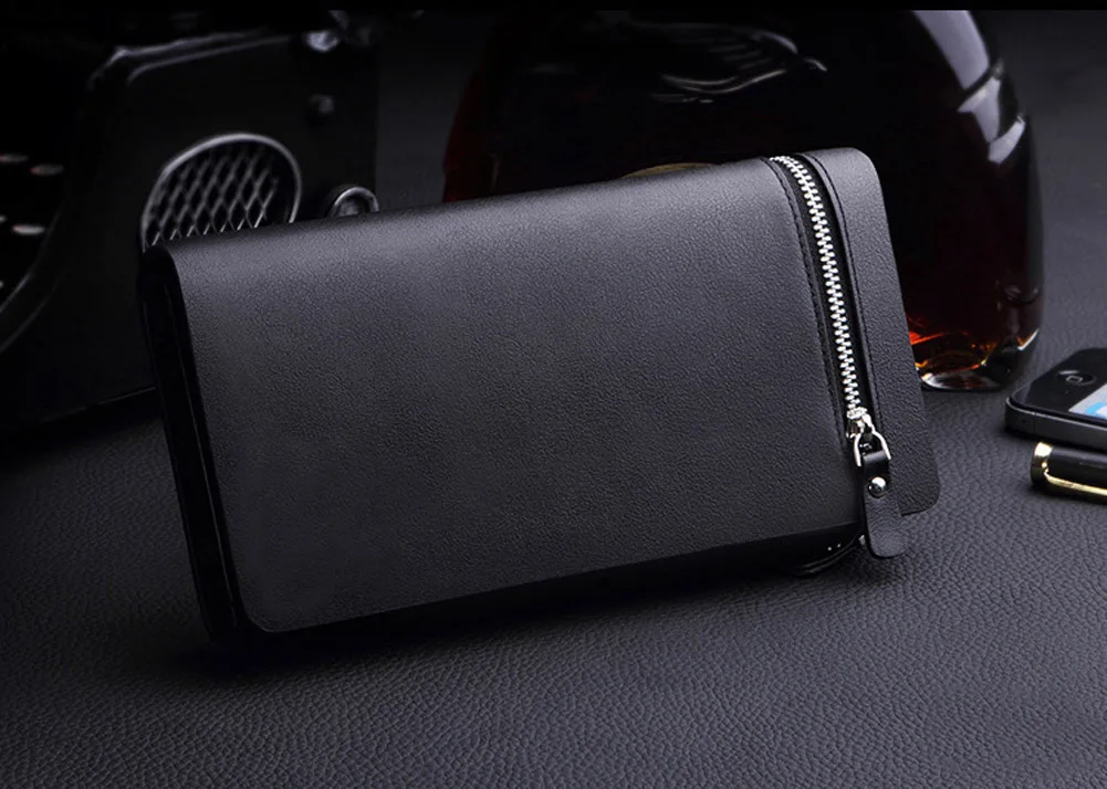 Newly Men's Wallets Multi-function Large Capacity Zipper PU Leather Handbag Wallet Purse DOD886 | Багаж и сумки