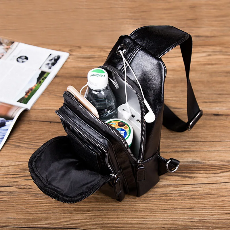 new casual men chest bag shoulder Korean small satchel fashion tide JIULIN |