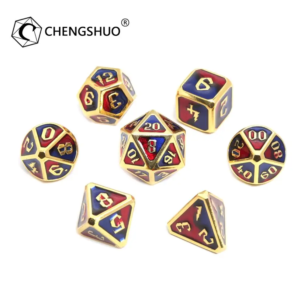 Chengshuo набор металлических игральных костей. Модель настольной игры подходит для