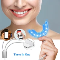 3 in 1 portable tooth whitening device usb charge 16 leds blue light whitening instrument bleaching system dental care tool