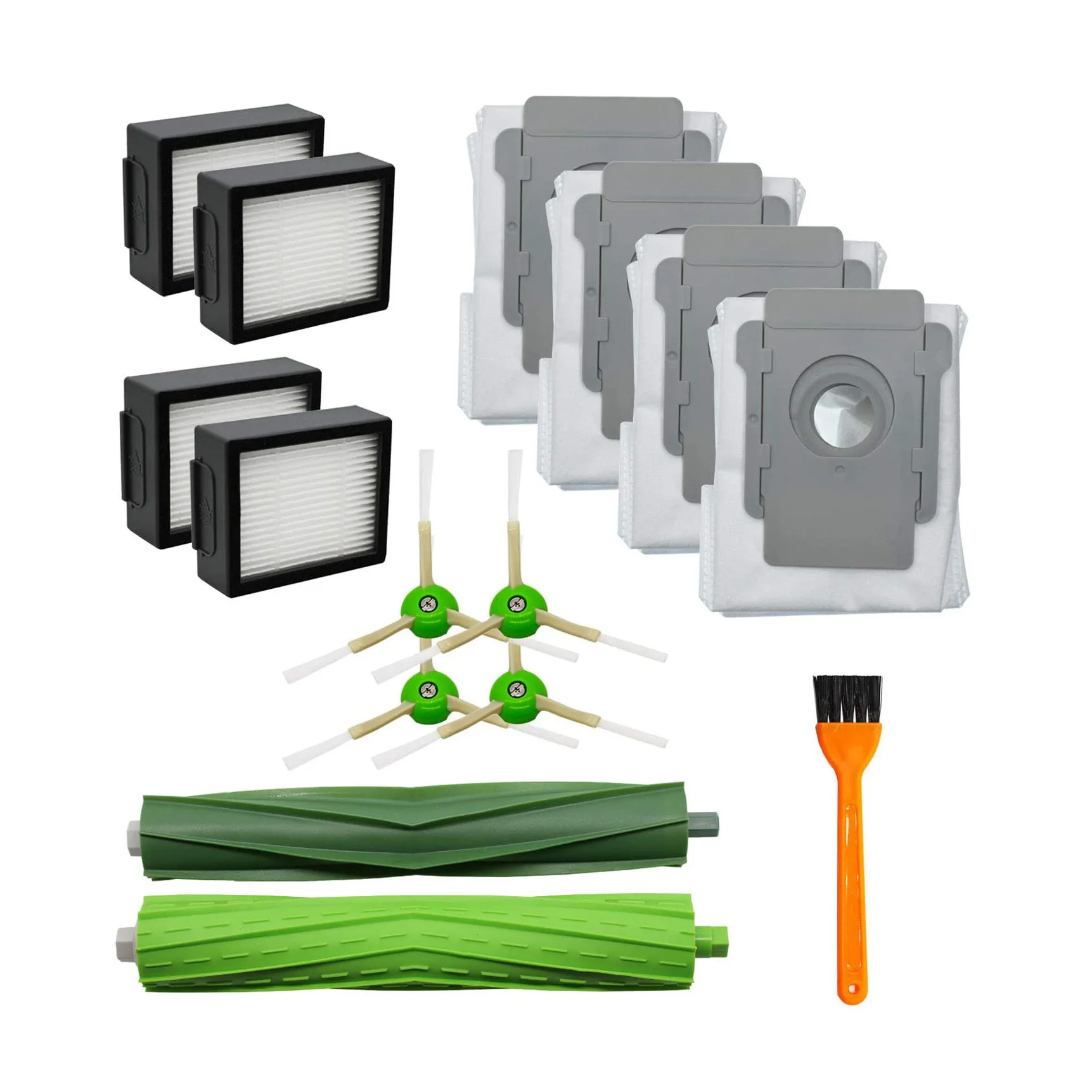 

Для iRobot Roomba i7 E5 E6 я серии Робот Запчасти для пылесоса Hepa фильтр + боковая щетка + щеточный валик + Мешка Для Пыли Замена