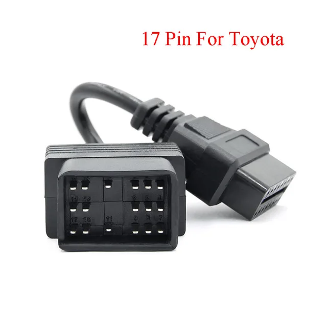 OBD2 кабель адаптер для Toyota 17Pin папа к 16Pin женский OBD OBDII разъем 22 Pin ODB2 TOYOTA|Кабели и