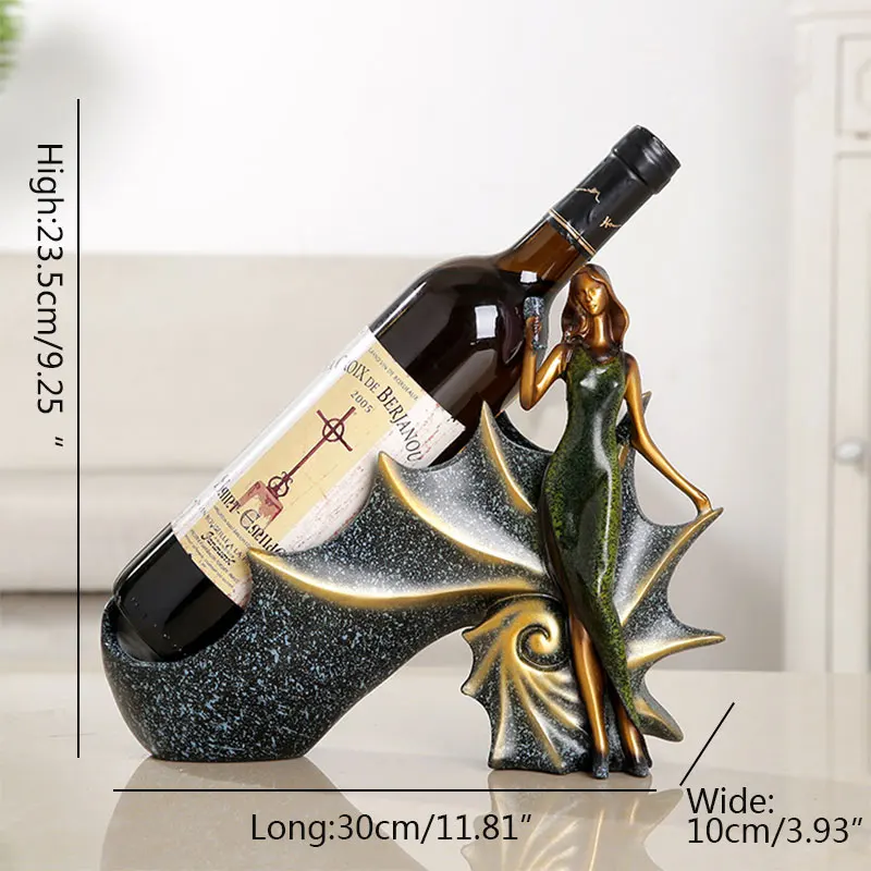 

Resin Crafts Decoration European-Style Beauty Wine Rack Home Display Window Wine Cabinet Living Room Study Decoration Ornaments