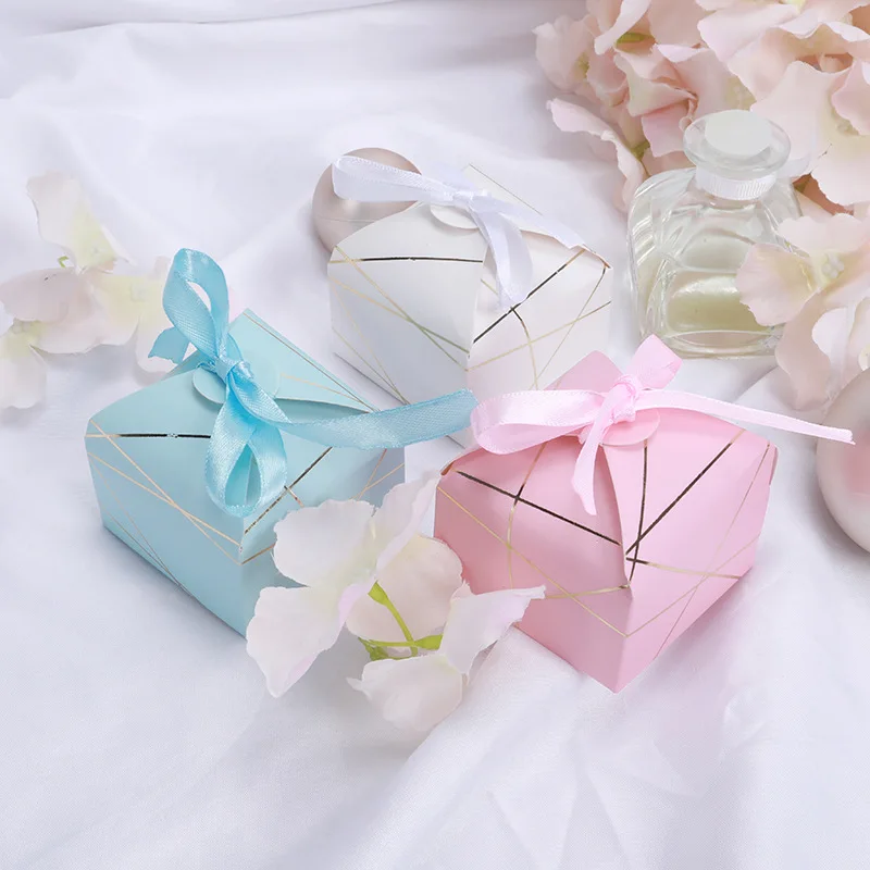 Новинка Модная креативная бронзовая Подарочная коробка для конфет в наклонную