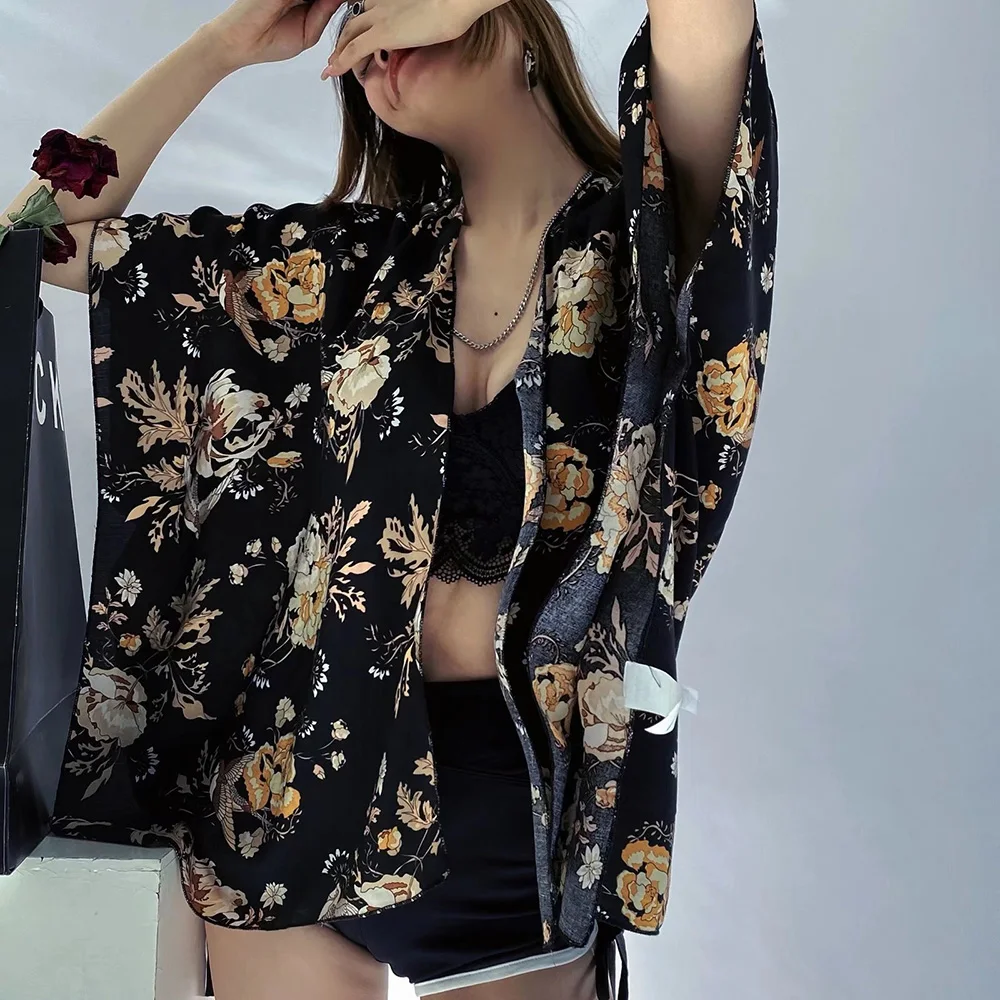 

XIKOM Spring Fashion Woman Blouses 2022 Print Long Sleeve Top Women Oversize Shirt Streetwear Open Stitch Women's Clothing