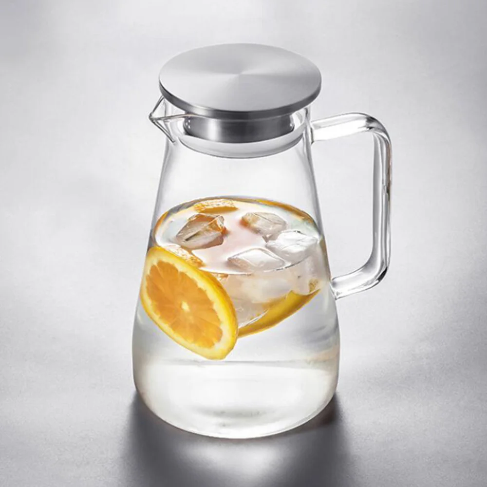 

1500ML Glass Cold Water Pitcher Transparent Water Kettle Tea Pot Water Jug