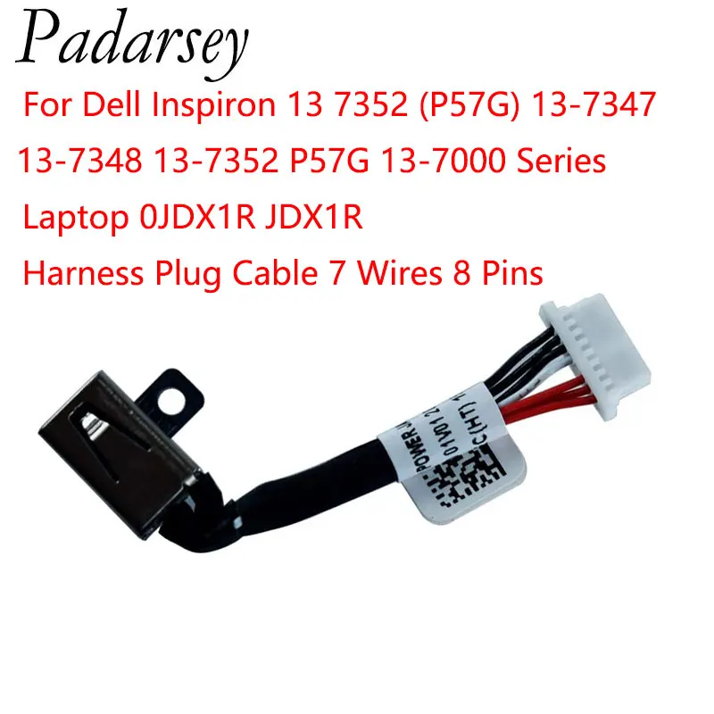 

Padarsey Laptop DC-in Power Jack Cable Socket Connector for Dell Inspiron 13 7352 (P57G) 13-7347 13-7348 13-7352 13-7000