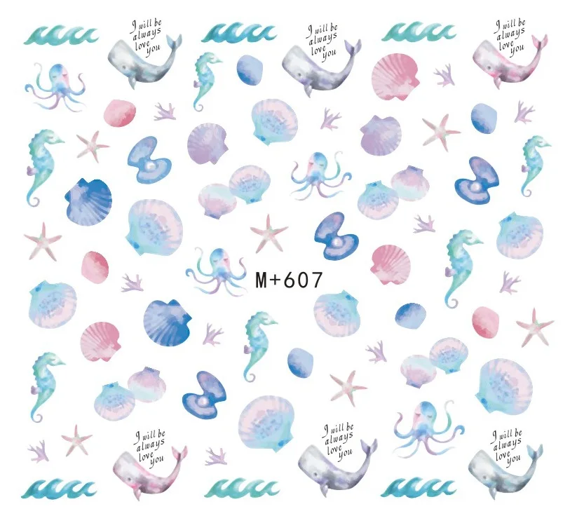 1 лист наклейка для водяного переноса изображения на ноготь завод милый кролик DIY