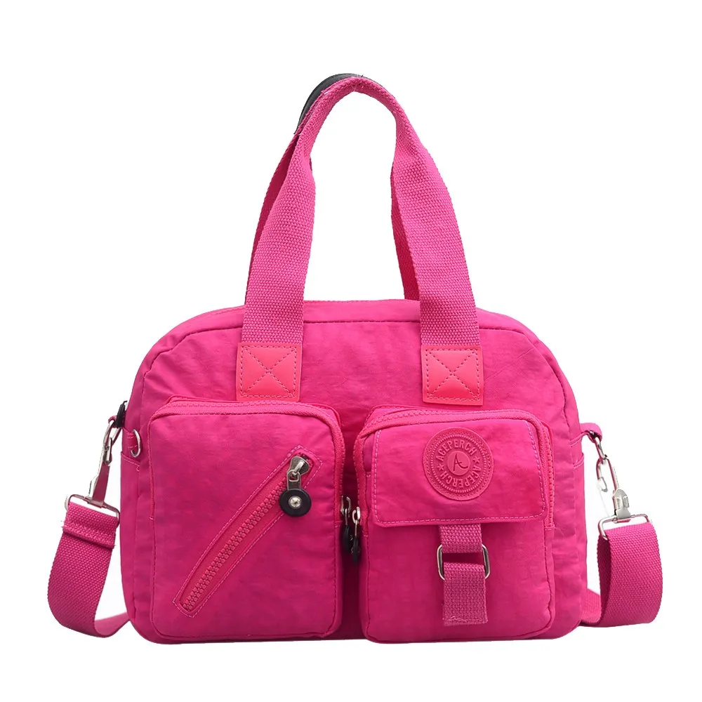 Красный Повседневная сумка через плечо для женщин сумки дизайнерские Bolsa Feminina водонепроницаемые нейлоновые сумки-мессенджеры сумки с цветочным дизайном - Цвет: Красный