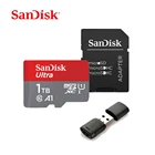 Карта памяти MicroSD SanDisk, 1 ТБ, 16 ГБ, 32 ГБ, 64 ГБ, 128 ГБ, 256 ГБ, 512 ГБ, макс. 100, МБс., Uitra C10, TF-карта