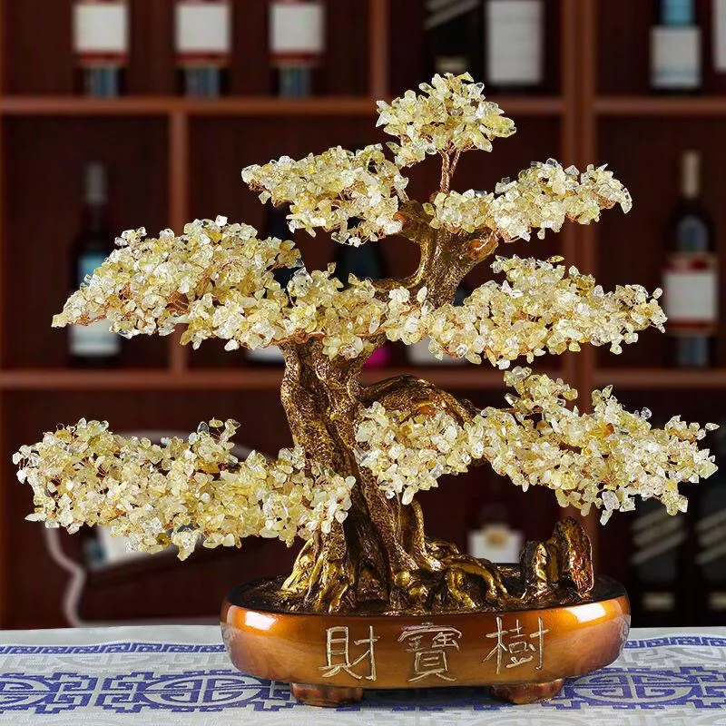 Хрустальное богатое дерево украшение для винного шкафа домашнее креативное