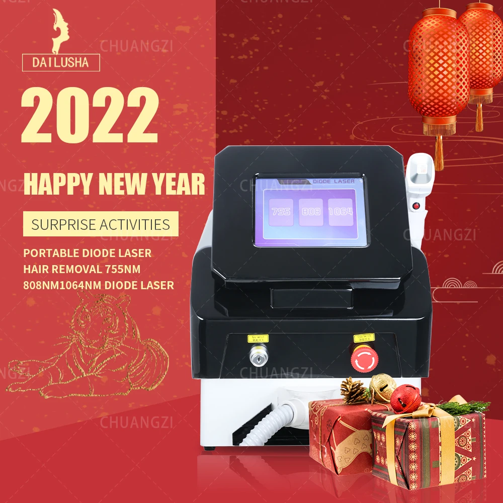 

Factory sales portable three-wavelength diode laser hair removal machine 755 808 1064 laser alexandrite permanent hair removal