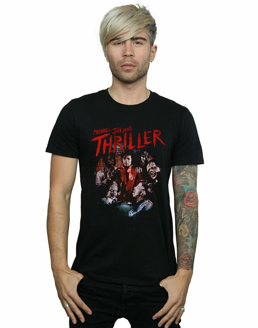 

Michael Jackson Men Thriller Ghouls T-Shirt Printing Apparel Tee Shirt