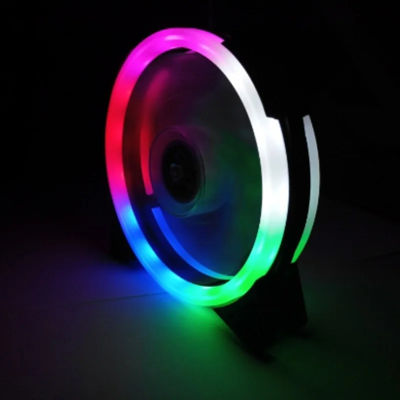 120 мм двойной апертурой разноцветный светодиодный охлаждающий вентилятор для