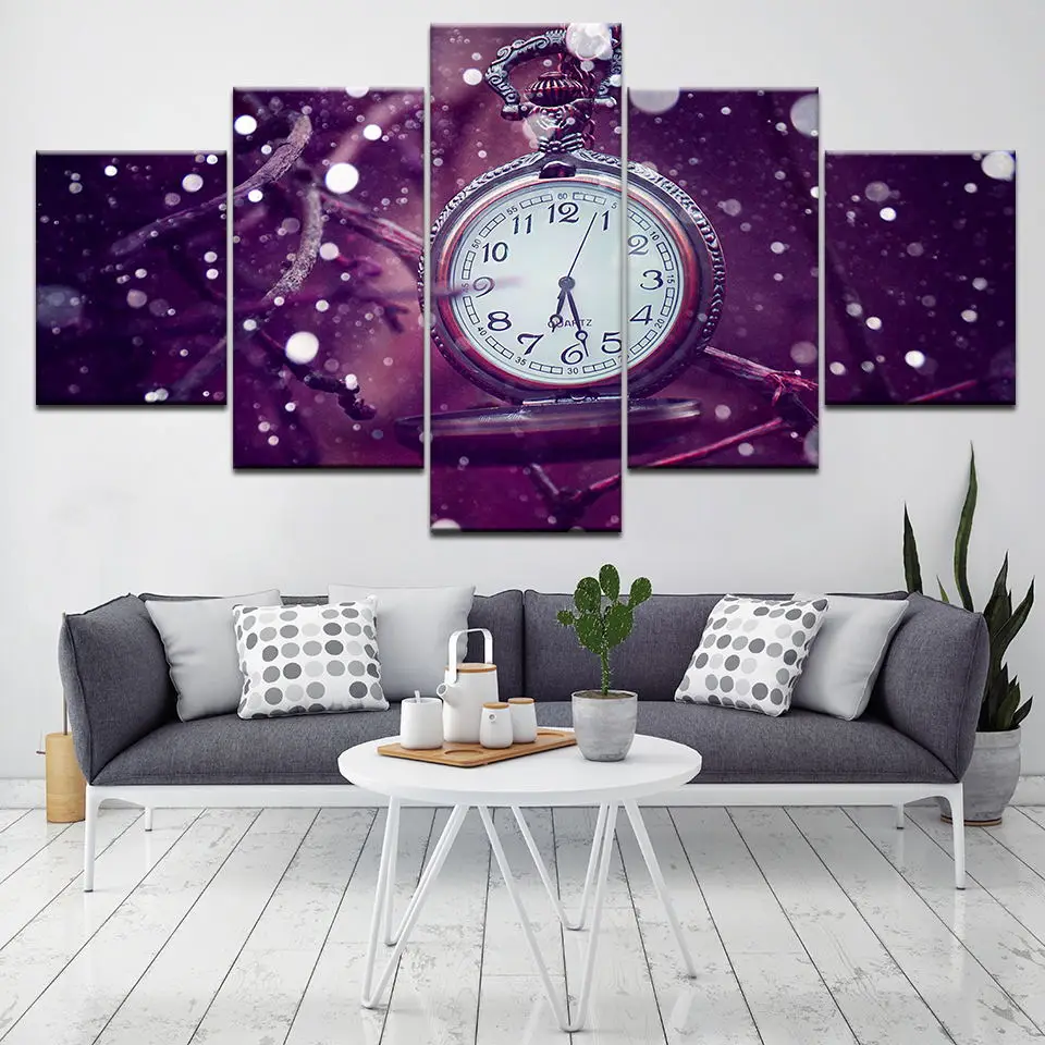 

Geometric Vintage Wedding Decoration Home HD Print 5 Set Pocket Watch Canvas Poster Wall Modular Pictures Artwork Spray Painting