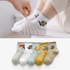 5 парыЛот, носки для детей от 1 до 12 лет Детские носки хлопковые весенне-летние модные дышащие сетчатые носки для мальчиков носки для девочек