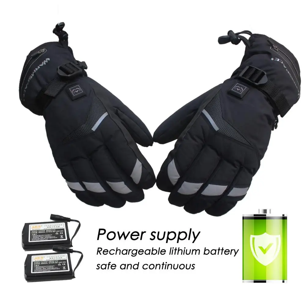 Men Women Motorcycle Electric Heated Gloves Temperature 5 Speed Adjustment USB Hand Warmer Safety For Skiing Hiking Camping | Спорт и