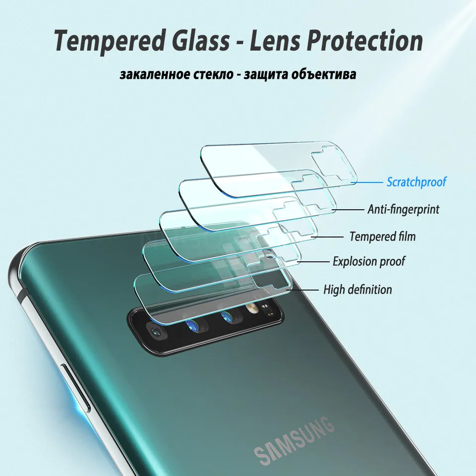 Закаленное стекло для объектива камеры Samsung Galaxy S10 S10e S9 Plus Note 10 8 9 защитная пленка