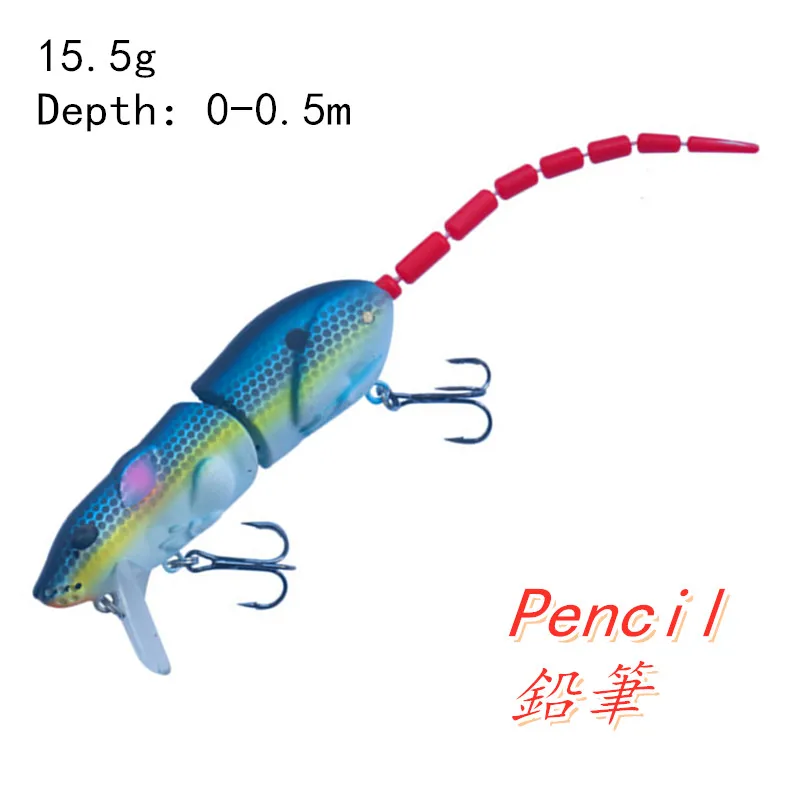 

Minnow fishing lure15.5cm 15.5g pike TopWater Wobblers Artificial Plastic Mouse hard Bait Pesca Multiple colors to choose from