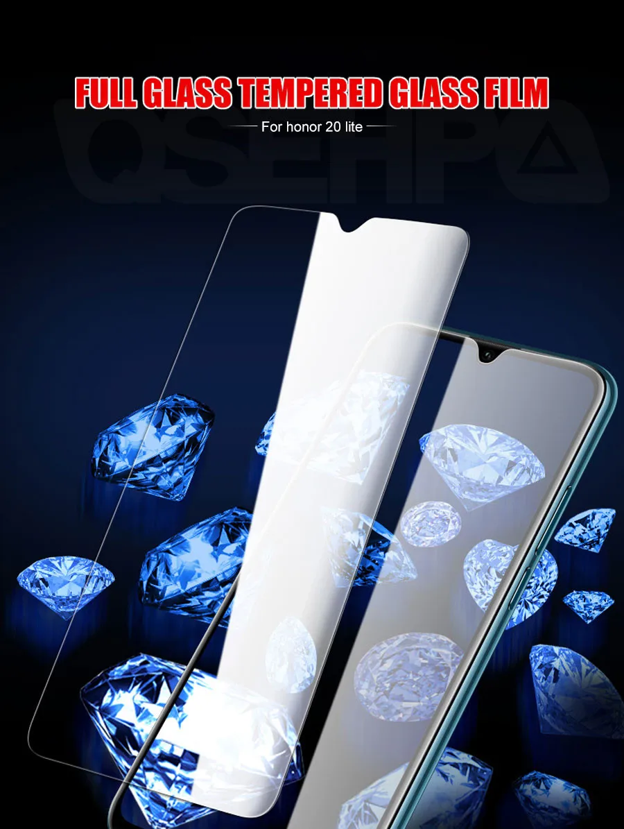 9H Protective Glass on the For Huawei Honor 20 10 9 8 Lite Screen Protector For Honor 9X 8X V20 V10 V9 Tempered Glass Film