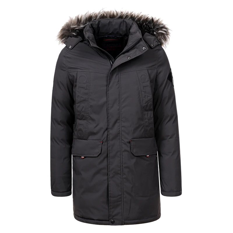 GLO-STORY Men's Winter Thick Parka Coats Male 2019 Classic Casual Street wear Windbreaker Middle Long Jackets MMA-9250 | Мужская