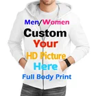 Худи OGKB на заказ с вашим собственным дизайном и 3d принтом на молнии, персонализированные толстовки на молнии на заказ, Мужская кепка, кардиган, спортивные костюмы