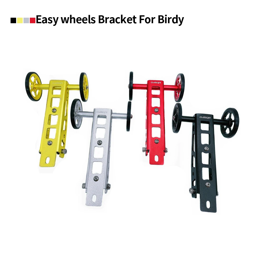 Online Litepro Fiets Beugel Gemakkelijk Wielen Voor Birdy 1 2 3 Vouwfiets Push Parking Rack Trailer Met Smalle Easywheels Bmx onderdelen