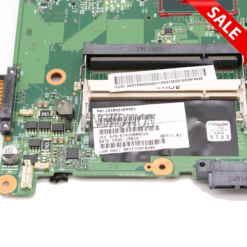 NOKOTION V000126550 V000125820 1310A2169906 материнская плата для Toshiba Satellite A300 A305 ноутбука GM45 DDR2