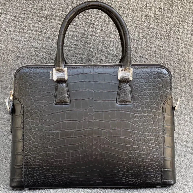 

New Thai real crocodile belly men's business briefcase leisure single shoulder fashion trend diagonal bag handbag men of leather