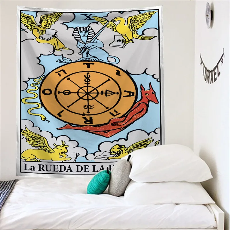 

Mandala Tarot Big Tapestry Wall Hanging Moon Phase Change Tapestries Bedroom Decor Bedspread Throw Cover Sun Moon Wall Decor