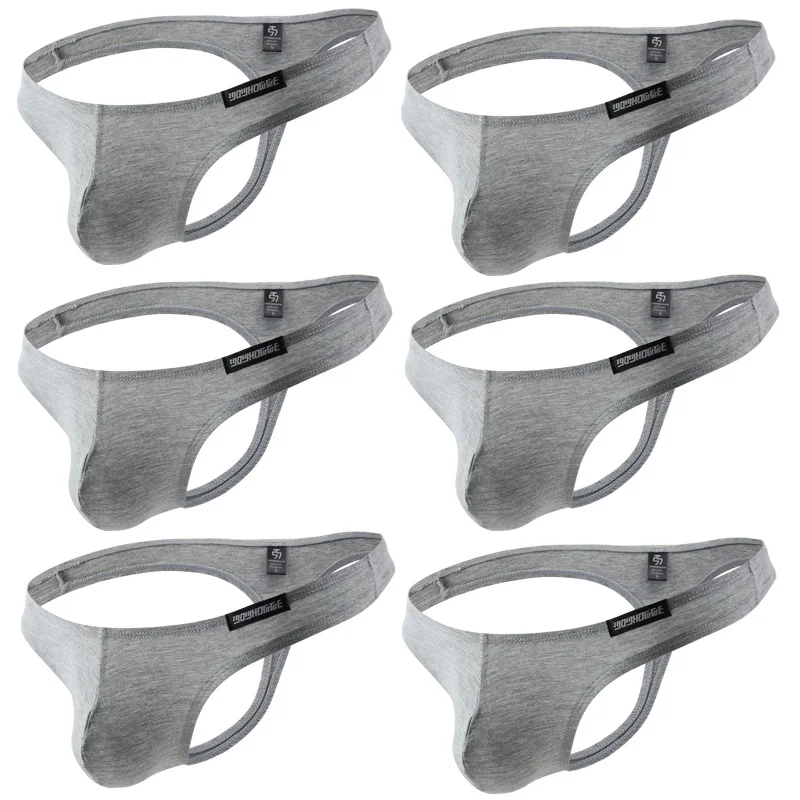 6 шт./партия сексуальные мужские стринги Нижнее белье для мужчин 94% модал удобные