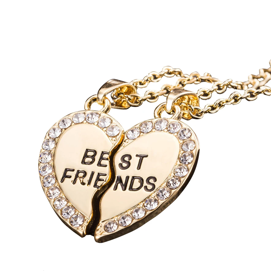 Стильные ювелирные изделия унисекс 2 шт ожерелье Bff лучший друг мужские женские
