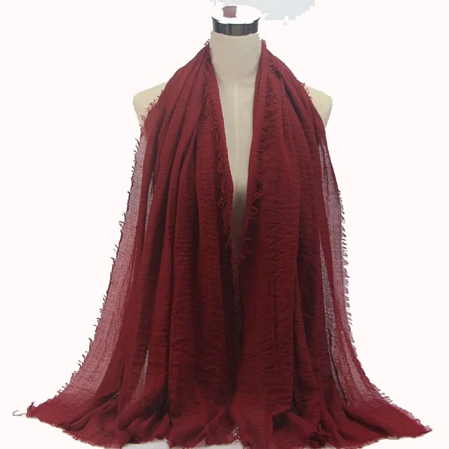 Мусульманская голова хиджаб хорошего качества однотонный шарф Женский