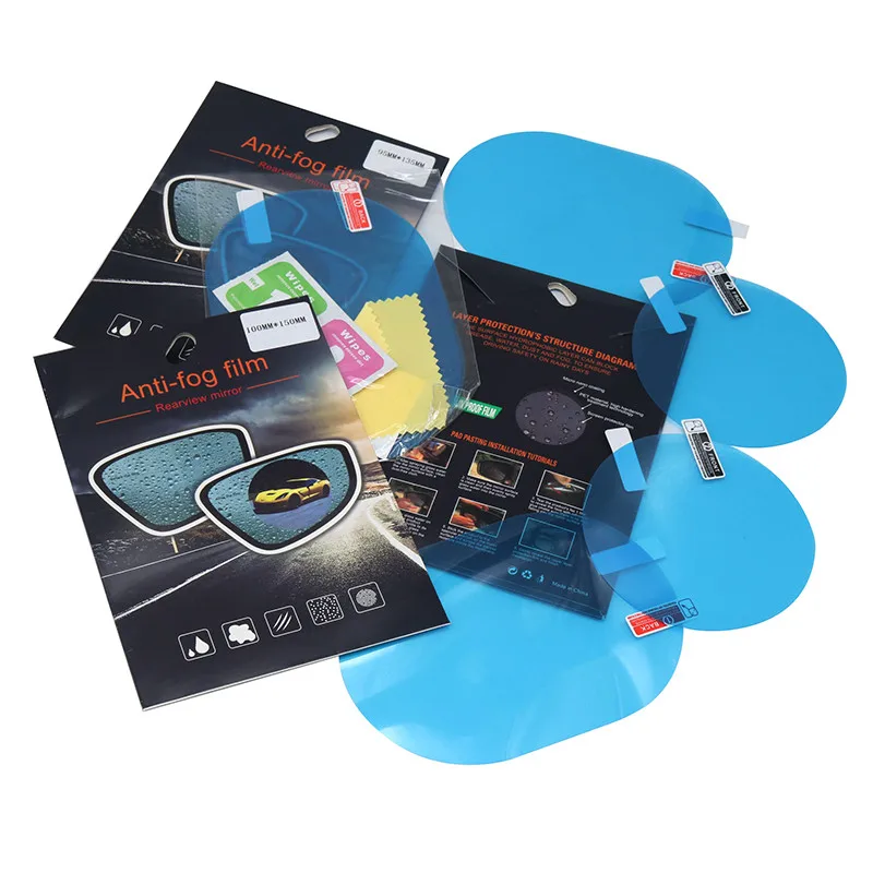 Зеркальная защитная пленка заднего вида для автомобиля 2 шт. противотуманная