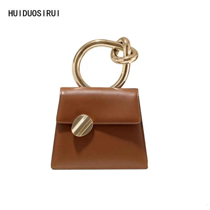 Повседневные сумки с металлическими ручками женская сумка мессенджер 2020